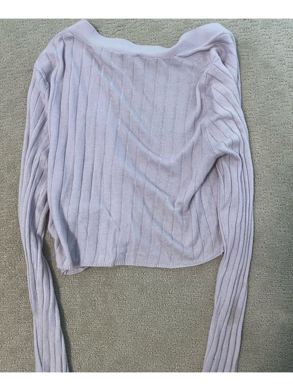 Zara Pale Pink Ribbed Open-Front Cardigan - Picture 2 of 2